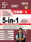 SURA`S 5th Standard 5-in-1 Term 1 Exam Guide in English Medium 2024-25 Edition
