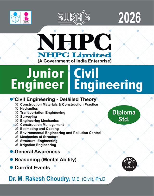 SURA`S NHPC Junior Engineer Civil Engineering Diploma Std Exam Book Guide - Latest Updated Edition 2026