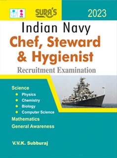SURA`S Indian Navy Chef,Steward and Hygienist Exam Book Guide in English Medium - Latest Updated Edition 2023