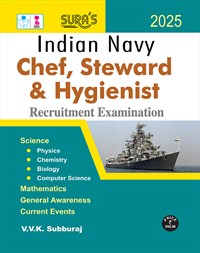SURA`S Indian Navy Chef,Steward and Hygienist Exam Book Guide in English Medium - Latest Updated Edition 2026
