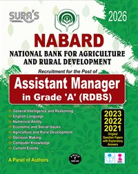 SURA`S NABARD (National Bank for Agriculture and Rural Development) Assistant Manager in Grade A (RDBS) Exam Book 2026