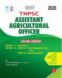 SURA`S TNPSC Assistant Agriculture Officer Exam Book Guide (Diploma Standard) in English Medium - Latest Edition 2026