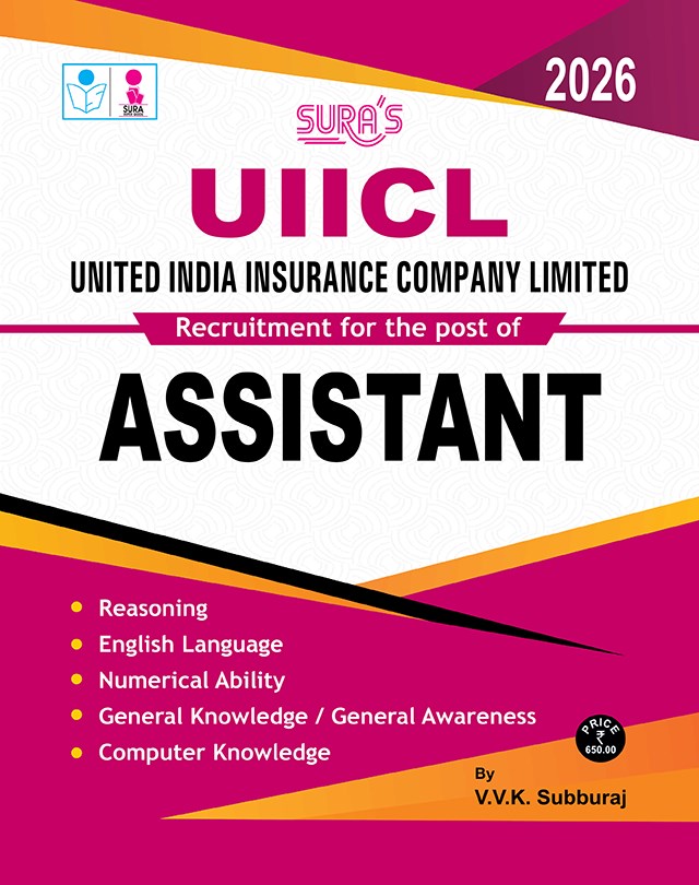 SURA`S UIICL (United India Insurance Company Limited) Assistant Exam Book Guide in English Medium 2026