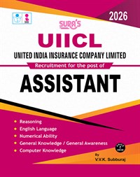 SURA`S UIICL (United India Insurance Company Limited) Assistant Exam Book Guide in English Medium 2026