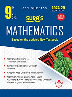 SURA`S 9th Standard Guide Mathematics English Medium Full Year Exam Guide 2024-25 Edition