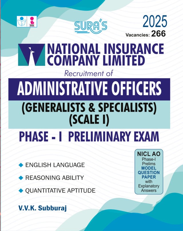 SURA`S NICL Administrative Officers Generalists & Specialists Scale I Phase I Preliminary Exam Book Guide 2025