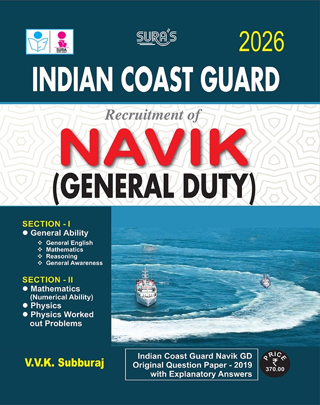 SURA`S Indian Coast Guard NAVIK GD General Duty Exam Book Guide in English Medium 2026