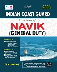SURA`S Indian Coast Guard NAVIK GD General Duty Exam Book Guide in English Medium 2026