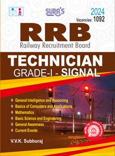 SURA`S RRB Technician Grade - I - Signal Exam Book Guide in English Medium - Latest Updated Edition 2024