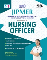 SURA`S JIPMER Nursing Officer Exam Study Material Book Guide in English Medium 2026