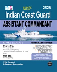 SURA`S Indian Coast Guard Assistant Commandant Exam Book Guide in English Medium 2026