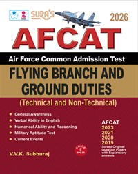 SURA`S AFCAT Flying Branch and Ground Duties Technical and Non-Technical Exam Book Guide 2026