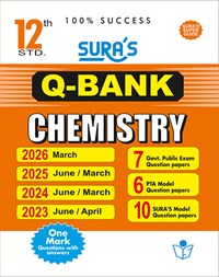 SURA`S 12th Std Q-Bank Chemistry Subject Exam Question Papers in English Medium - Latest Updated  Edition
