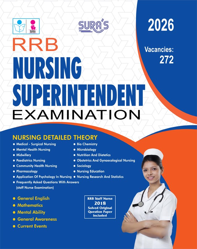 SURA`S RRB Nursing Superintendent Exam Book Guide in English 2026