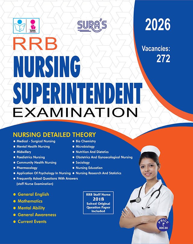 SURA`S RRB Nursing Superintendent Exam Book Guide in English 2026