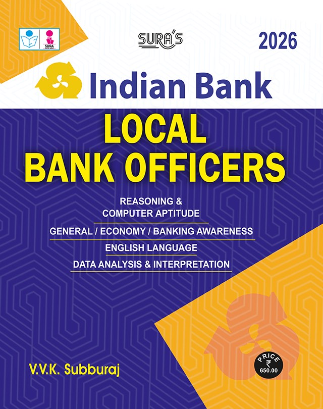 SURA`S Indian Bank Local Bank Officers Exam Book Guide in English Medium Latest Updated Edition 2026