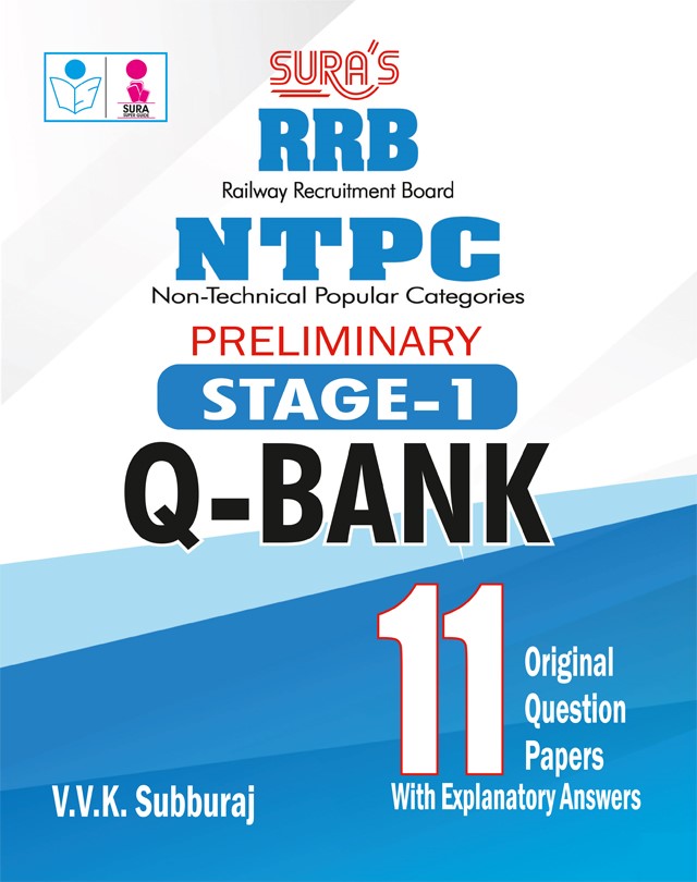 SURA`S RRB NTPC Preliminary Stage-1 Q-Bank Original Question Papers with Explanatory Answers Guide in English 2026