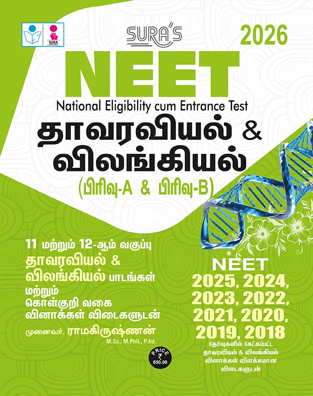 SURA`S NEET Botany & Zoology Part A & B Objective Types and Original Question Papers with Explanatory Answers Guide 2026