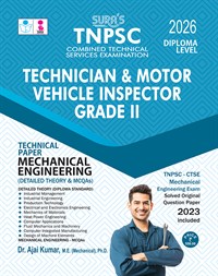 SURA`S TNPSC Technician & Motor Vehicle Inspector Grade II Mechanical Engineering Detailed Theory & MCQAs Diploma level Exam Book Guide 2026