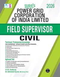 SURA`S PGCIL Power Grid Corporation of India Limited Diploma Trainee Civil Engineering Exam Book Guide in English Medium 2026