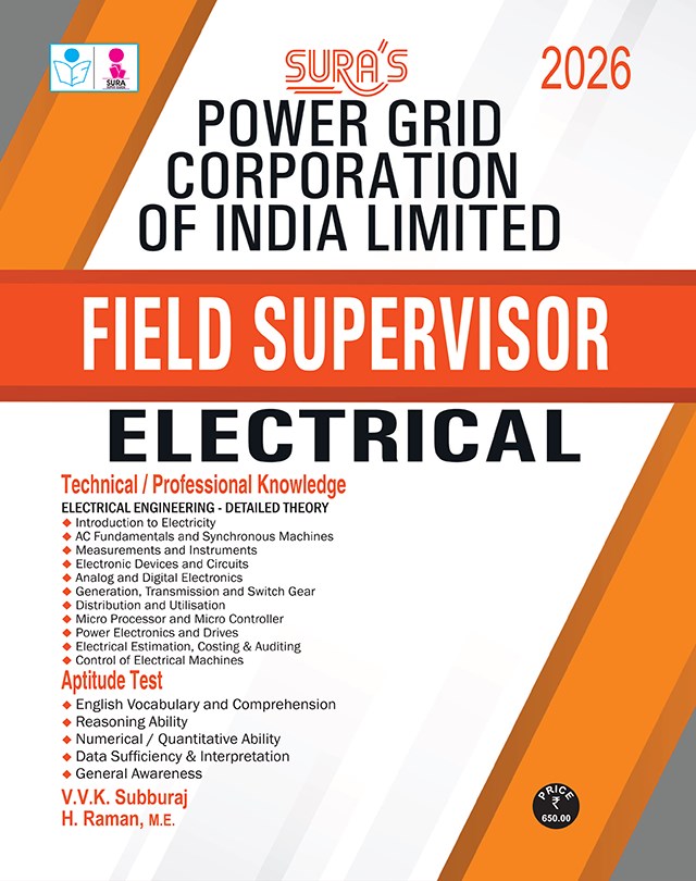 SURA`S PGCIL Power Grid Corporation of India Limited Diploma Trainee Electrical Engineering Exam Book Guide in English Medium 2026
