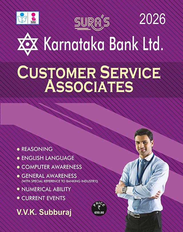 SURA`S Karnataka Bank Ltd Customer Service Associates Exam Book Guide in English Medium 2026