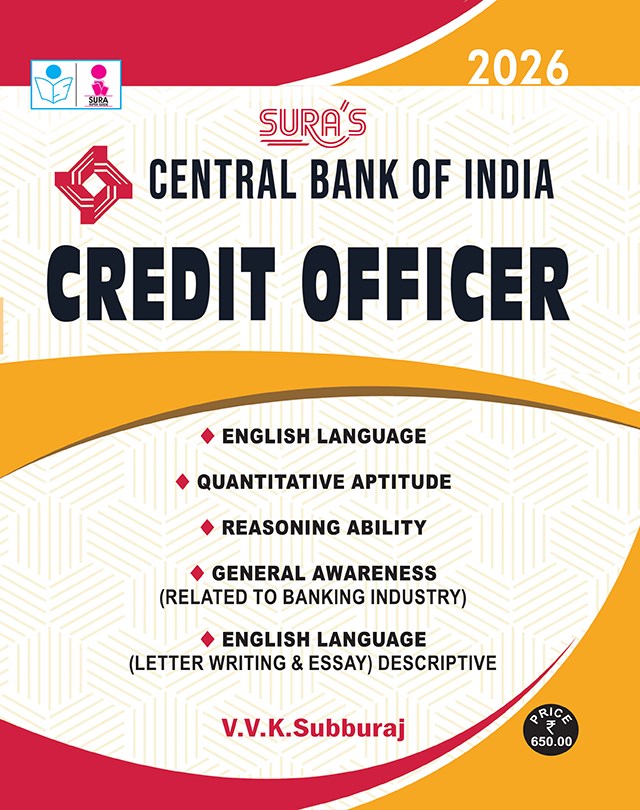 SURA`S Central Bank of India Credit Officer Exam Book Guide in English Medium 2026