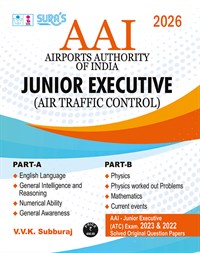 SURA`S AAI (Airports Authority of India) Junior Executive (Air Traffic Control) Part A and B Exam Book in English Medium - Latest Updated Edition 2026