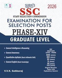 SURA`S SSC Phase XIV 14 Graduate Level Exam Book Guide & Original Question Papers with Explanatory Answers in English Medium 2026