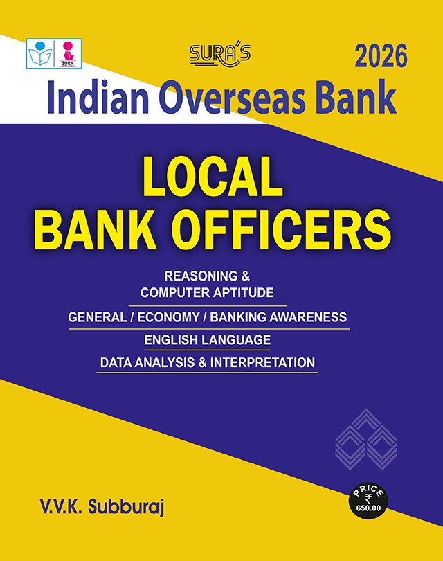 SURA`S Indian Overseas Bank IOB Local Bank Officers Exam Book Guide in English Medium 2026