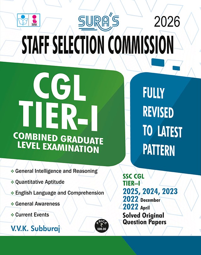 SURA`S SSC CGL Tier-I Combined Graduate Level Exam Book Guide in English Medium 2026