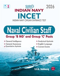 SURA`S Indian NAVY INCET Naval Civilian Staff Group`B NG` and Group `C` Posts Exam Book Guide in English Medium 2026