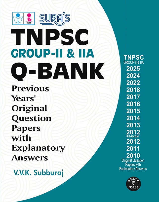 SURA`S TNPSC GROUP - II Q-Bank Previous Years Original Question Papers with Explanatory Answers Book in English Medium 2026
