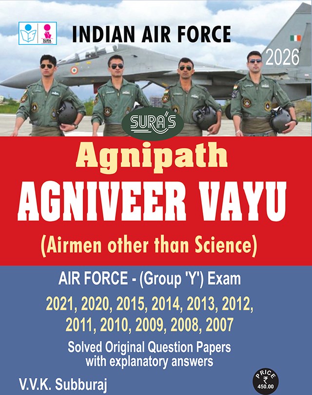 SURA`S Indian Air Force Agnipath Agniveer Vayu (Airmen) - Group Y Exam Original Question Papers with Answers 2026