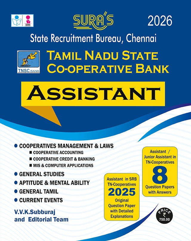 SURA`S Tamil Nadu State Co-Operative Bank Assistant Exam Guide in English Medium 2026 - Latest Edition