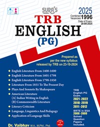 SURA`S TRB English(PG) Exam Book Guide and Original Solved Question Papers - Latest Updated Edition 2026