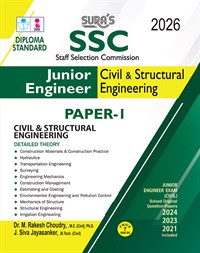 SURA`S SSC JE Junior Engineer Civil & Structural Engineering (Diploma Standard) Paper I Exam Book Guide English Medium 2026