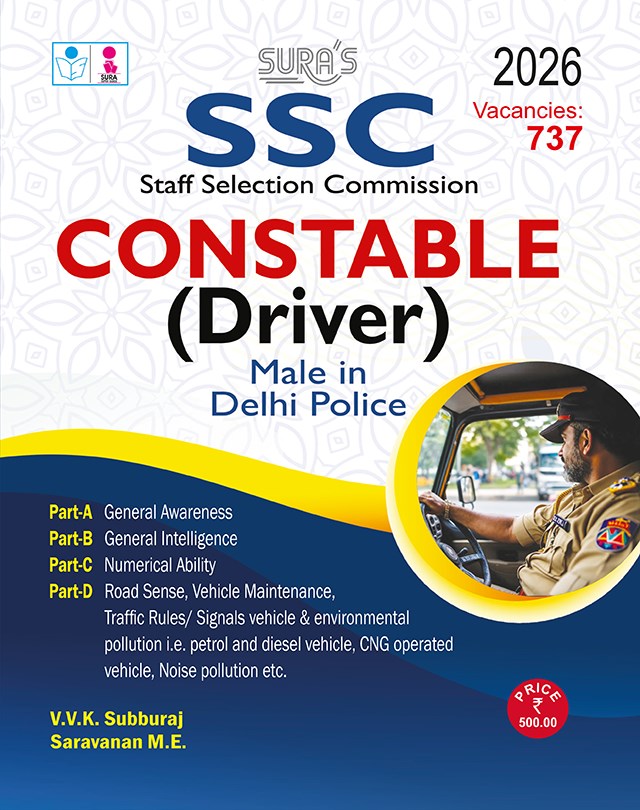 SURA`S SSC Constable (Driver Post) Male in Delhi Police Exam Guide 2026 - Latest Updated Edition