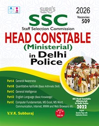 SURA`S SSC HEAD Constable (MINISTERIAL) in Delhi Police Exam Guide 2026 - Latest Updated Edition