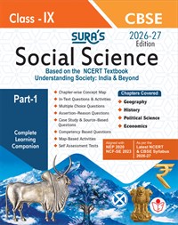 SURA`S 9th Std CBSE Social Science Part - I (Based on NCERT Textbook) 2026-27 Latest Updated Edition