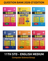 SURA`S 11th Standard Question Banks (Tamil, English, Maths, Physics, Chemistry, Computer Science) Bundle English Medium 2026-27 Edition
