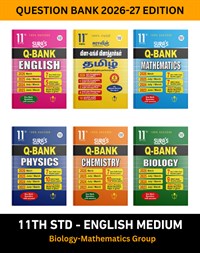 SURA`S 11th Standard Question Banks (Tamil, English, Maths, Physics, Chemistry, Biology) Bundle English Medium 2026-27 Edition