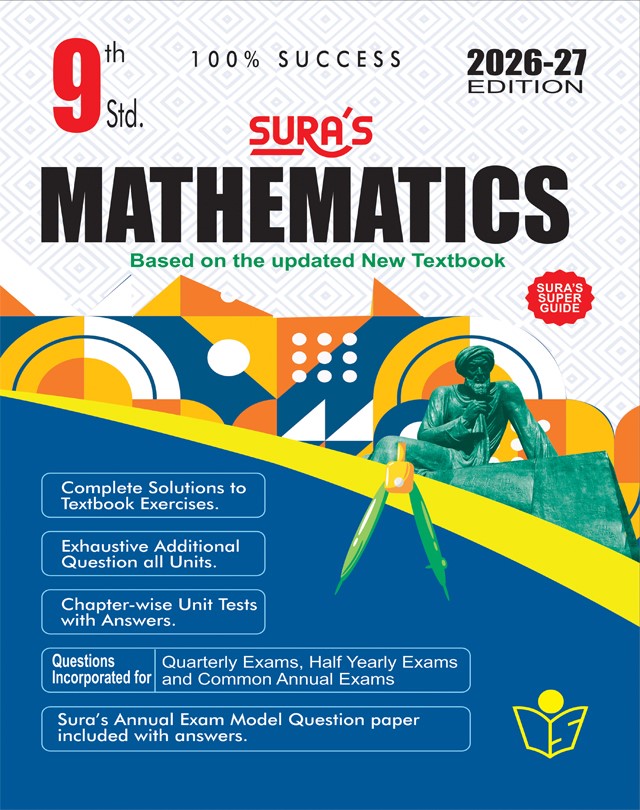 SURA`S 9th Standard Mathematics Guide in English Medium 2026-27 Latest Updated Edition