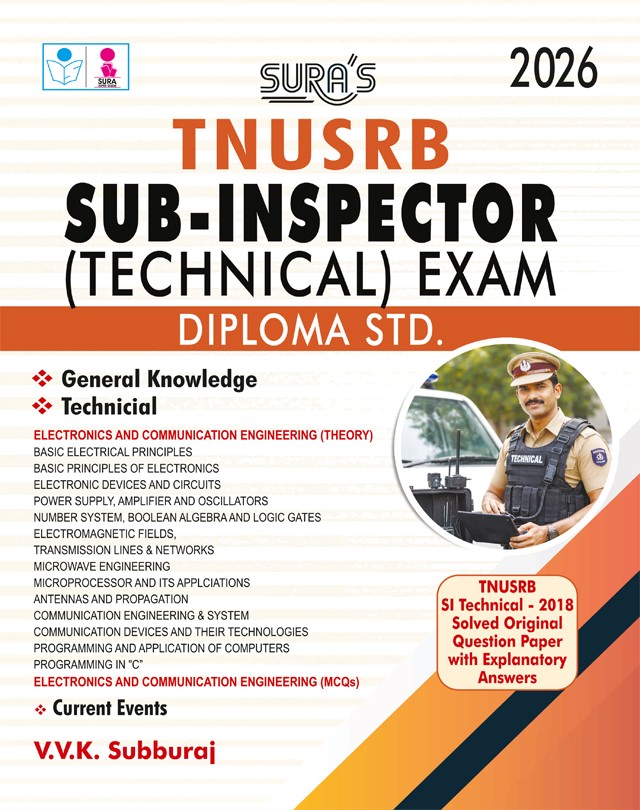SURA`S TNUSRB Sub-Inspector(SI) Technical Exam Book (Diploma Std) in English Medium - Latest Updated Edition 2026