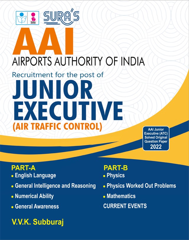 SURA`S AAI (Airports Authority of India) Junior Executive (Air Traffic Control) Part A and B Exam Book in English Medium - Latest Updated Edition 2026