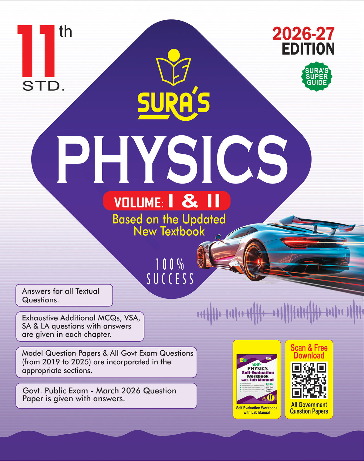 SURA`S 11th Standard Physics Guide in English Medium 2026-27 - Based on the updated New Textbook