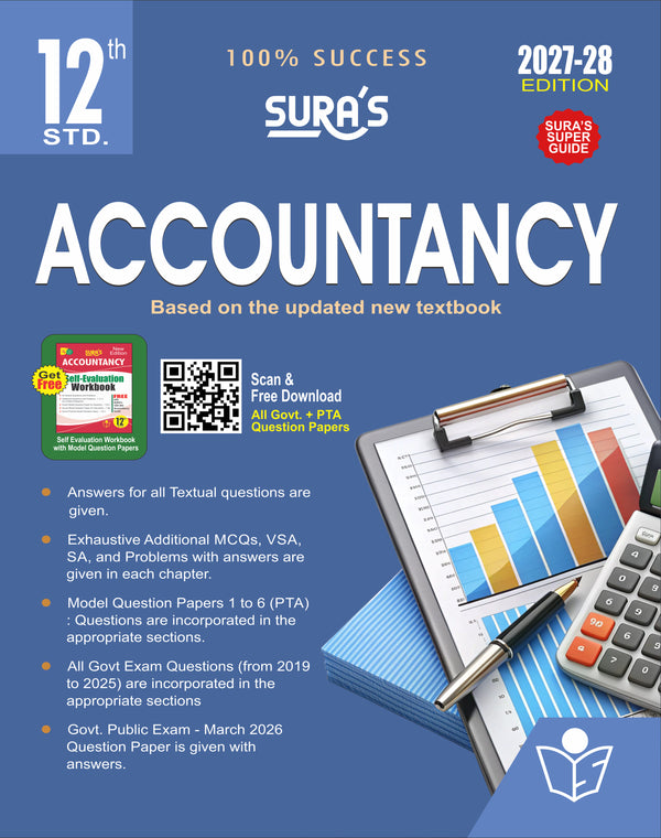 SURA`S 12th Standard Accountancy Guide in English Medium 2027-28 Latest Updated Edition