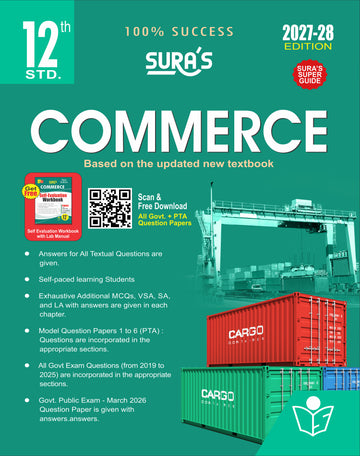 SURA`S 12th Standard Commerce Guide in English Medium 2027-28 Latest Updated Edition