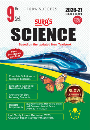 SURA`S 9th Standard Science Full Year Guide in English Medium 2026-27 Latest Updated Edition