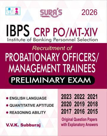 SURA'S IBPS CRP PO/MT-XIV – Probationary Officers / Management Trainees Preliminary Exam Guide